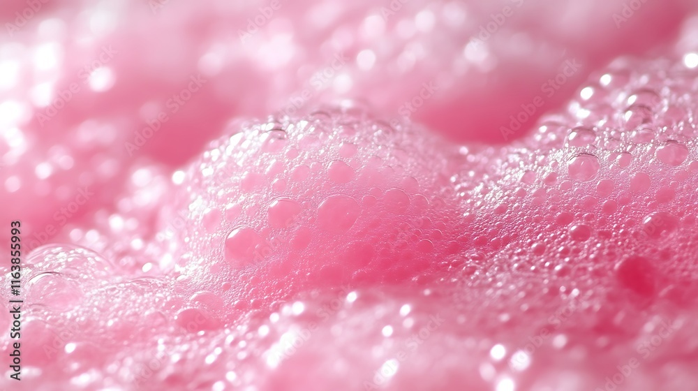 Fototapeta premium Pink bubbly foam texture background image