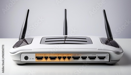 wireless router on white background