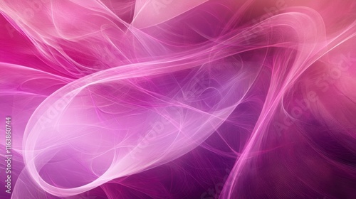 Technowave Flow: Abstract Pink to Purple Wave Design with Interwoven Glowing Lines and Smooth Gradients, Suggesting Data Interaction in Sharp Detail. Professional Stock Image. photo