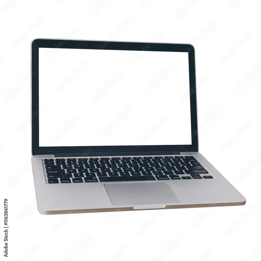 A Laptop with blank screen Transparent Background A Laptop with blank screen Transparent Background