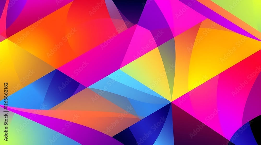 Abstract Geometric Pattern in Vibrant Colors Abstract Geometric Pattern in Vibrant Colors