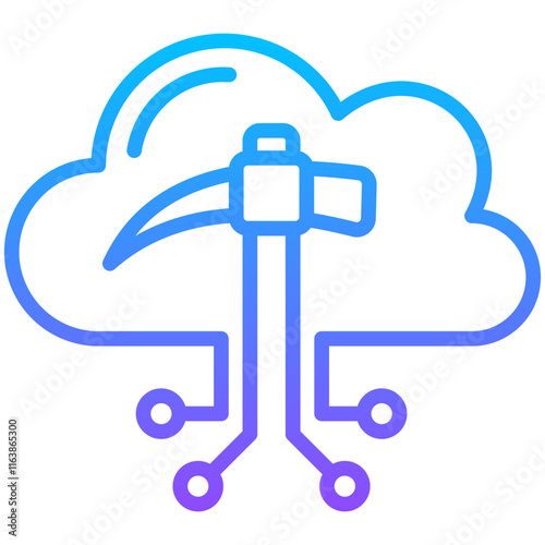 Cloud Mining Icon