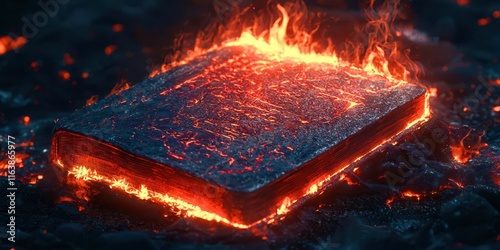 Book is on fire