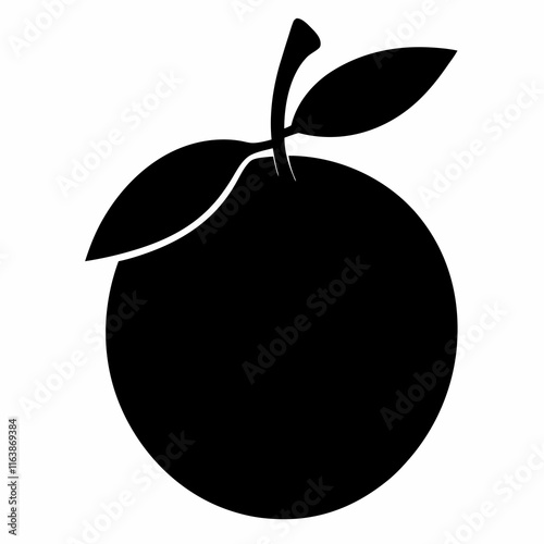 Sapodilla Silhouette Vector Art