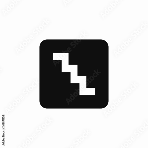 downstairs level icon sign vector