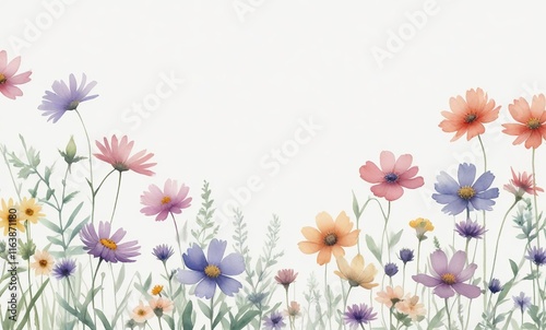 flores de acuarela