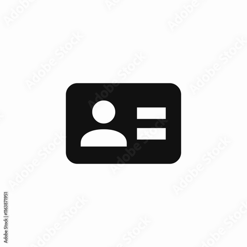 id card icon sign vector