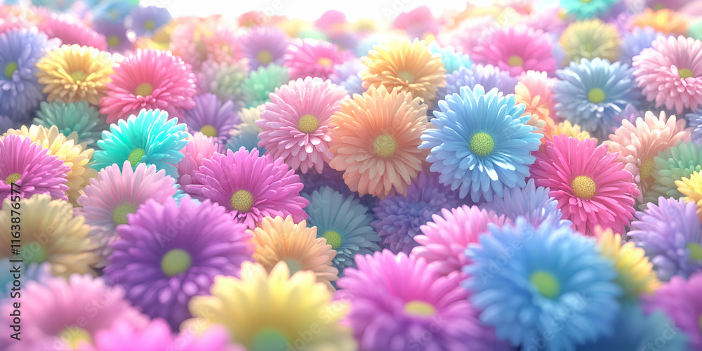 Pastel Gerbera Daisies, A Delicate, Colorful Bloom Pastel Gerbera Daisies, A Delicate, Colorful Bloom
