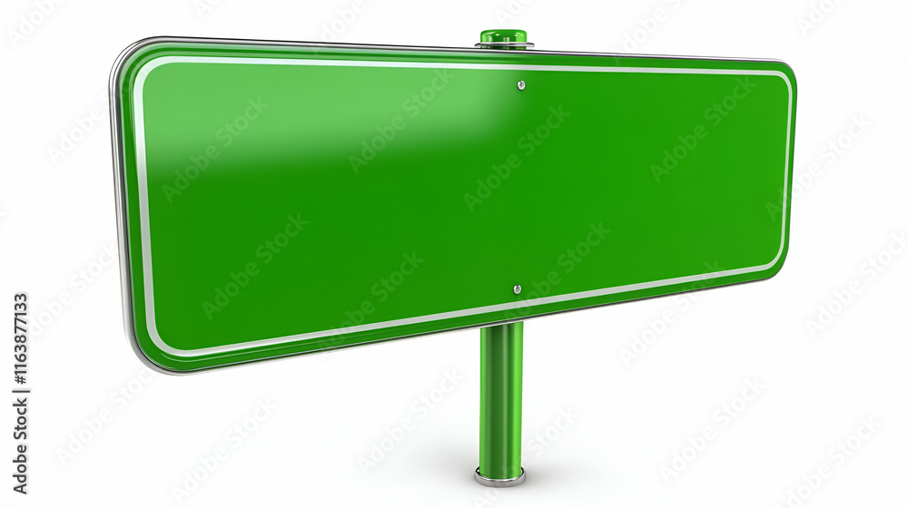 Blank Green Sign, Awaiting Your Message, Directions, and Guidance Clearly. Blank Green Sign, Awaiting Your Message, Directions, and Guidance Clearly.