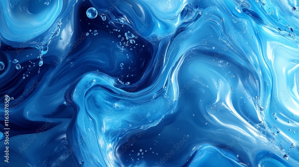 Liquid water splashes, falling aqua drops, sea or ocean waves and swirl. Blue water motion effects, flows, streams, spills and crown shape isolated on background, vector cartoon set