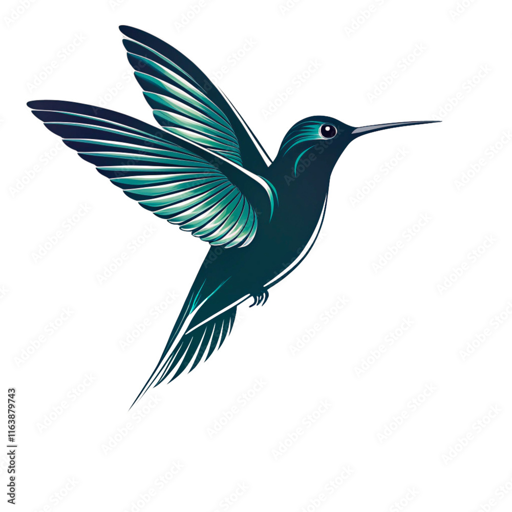 Obraz premium Flying hummingbird isolated on transparent background