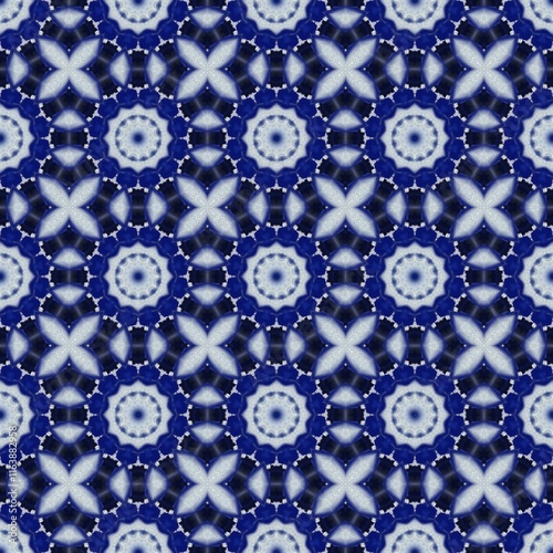 Seamless Blue and White Crossed Pattern