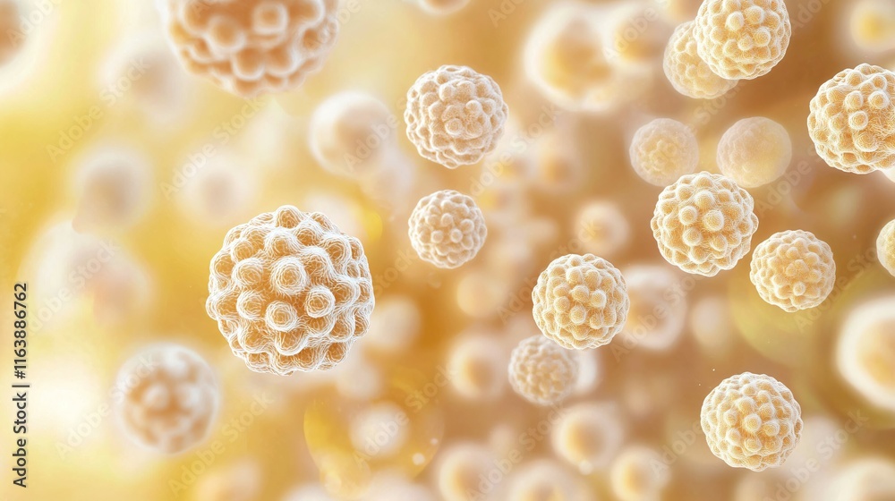 Close-up view of norovirus particles showcasing intricate structure and texture, representing microbiology, virology, and infectious disease concepts. Close-up view of norovirus particles showcasing intricate structure and texture, representing microbiology, virology, and infectious disease concepts.