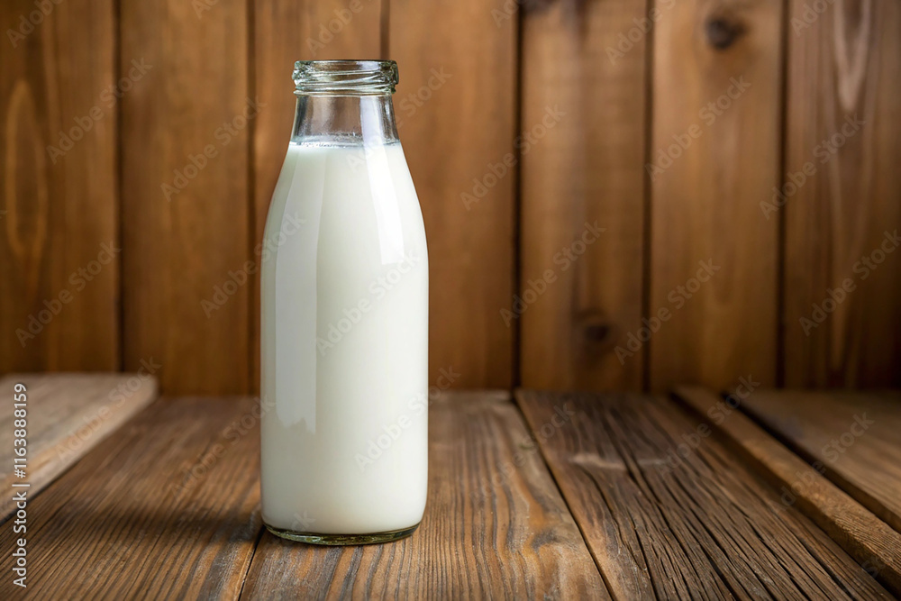 Fresh cows milk. On a wooden background. Fresh cows milk. On a wooden background.