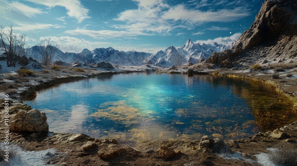 Tranquil Lake Surrounded by Rocks Tranquil Lake Surrounded by Rocks