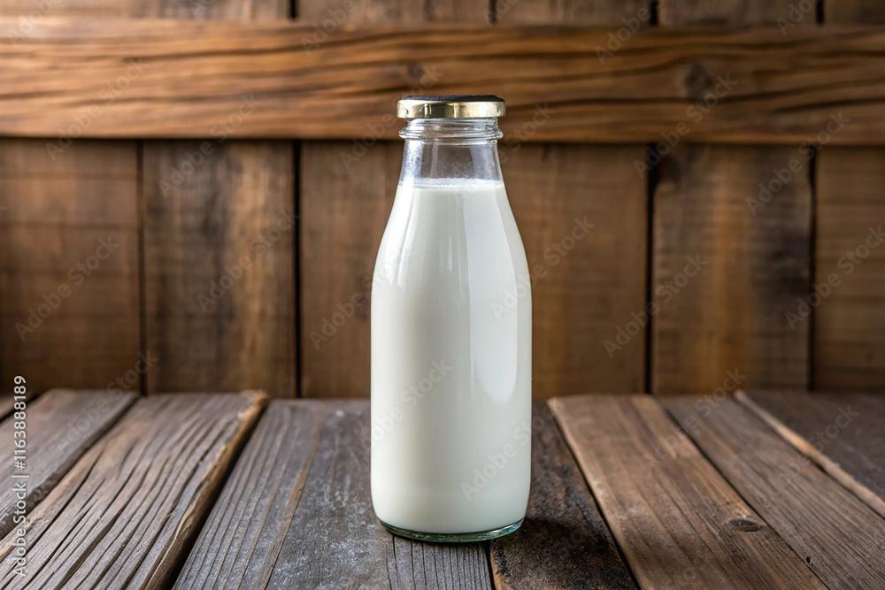 Fresh cows milk. On a wooden background. Fresh cows milk. On a wooden background.