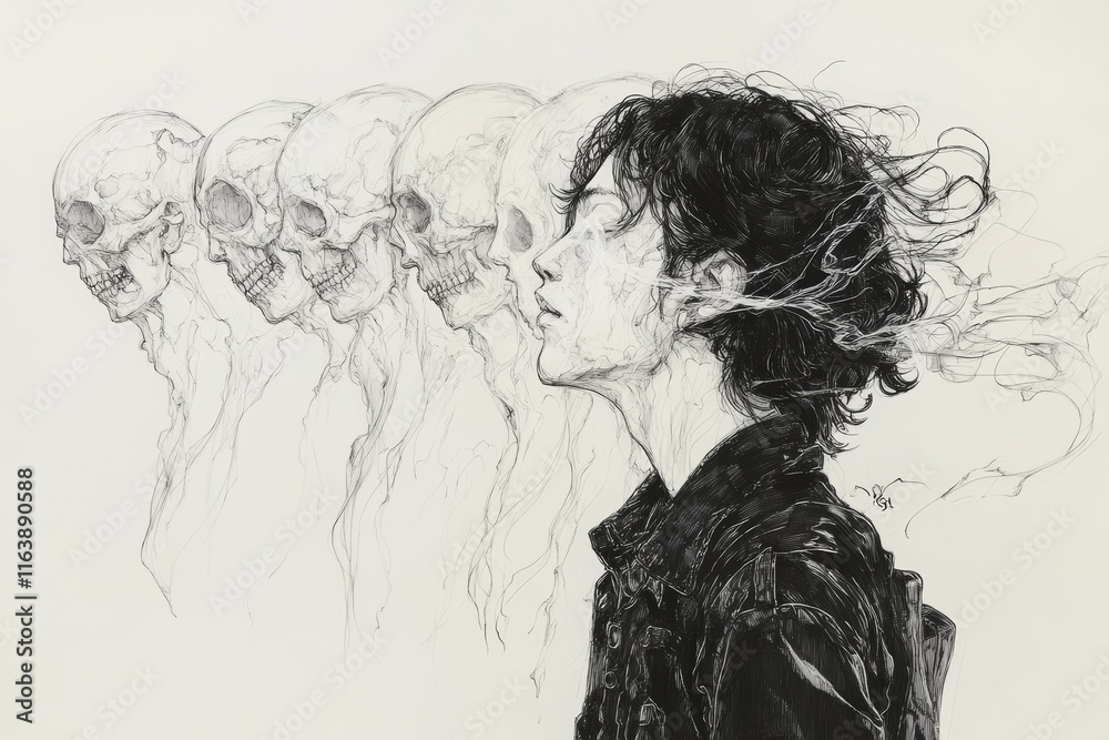 Fototapeta premium The Chain of Selves, Dissociative Identity Disorder