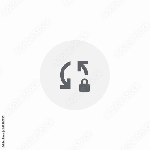 synchronization lock icon sign vector