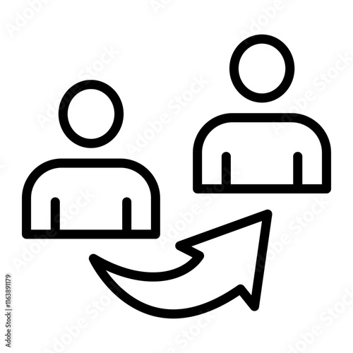 Referral   Vector Line Icon Design