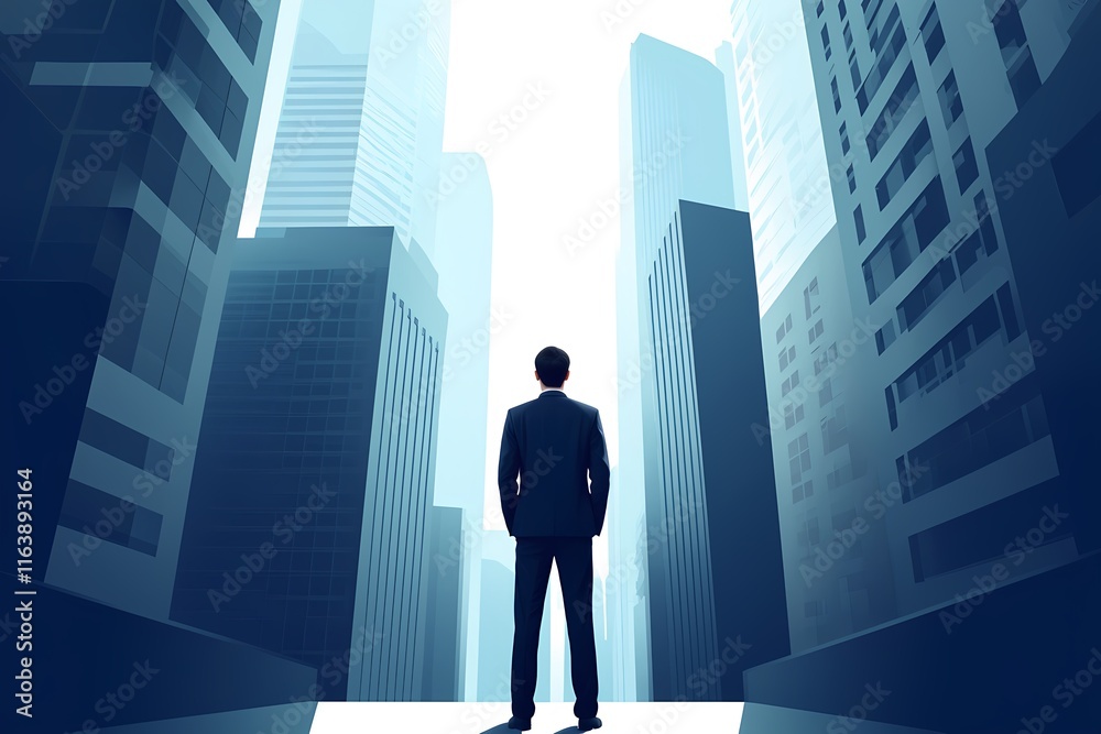 Fototapeta premium man looking up