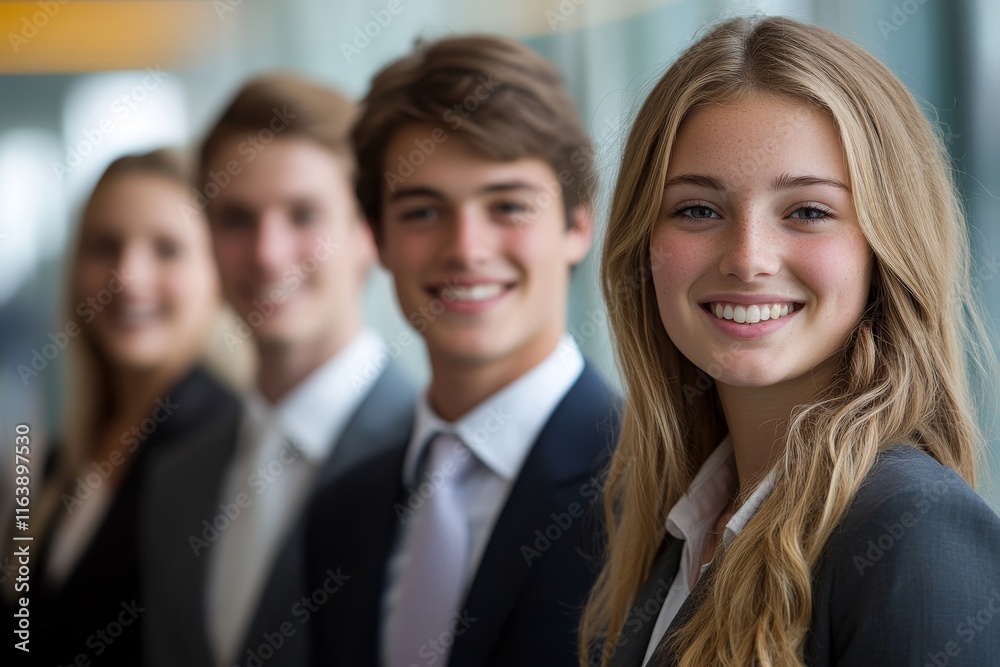Young business people in office, Generative AI Young business people in office, Generative AI