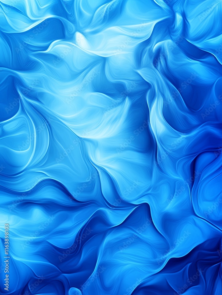 Obraz premium Smooth Blue Abstract Background with Soft Waves