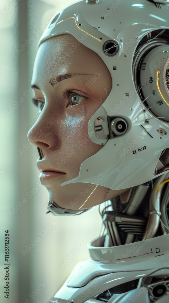 artificial super intelligence computer, female face,. artificial super intelligence computer, female face,.