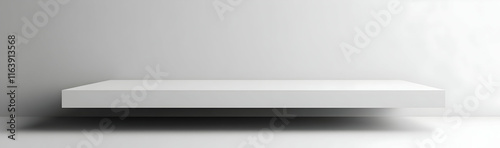 Wallpaper Mural Empty White Tabletop Mockup with Blank Desk and White Background  - Torontodigital.ca