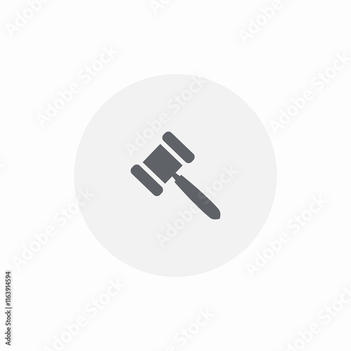 auction bid hammer icon sign vector