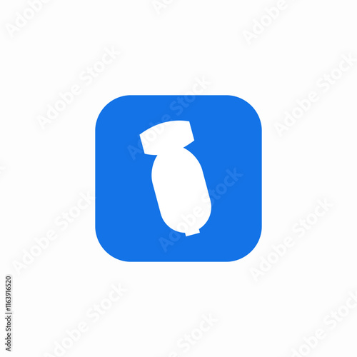 drop atom bomb icon sign vector