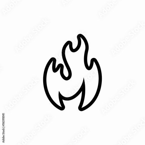 flame fire icon sign vector