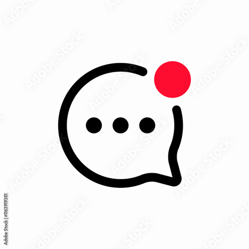 message chat notification icon sign vector