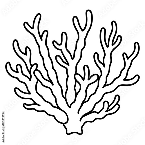 Coral Reef Line Art Design