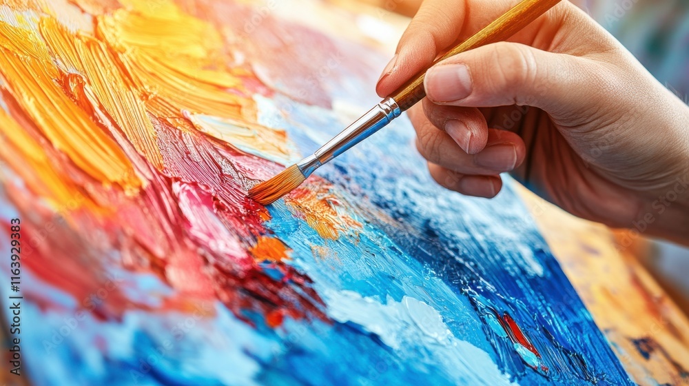 Creating Colorful Art in a Sunlit Studio Creating Colorful Art in a Sunlit Studio
