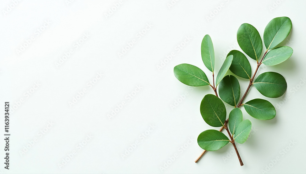 Fototapeta premium Fresh Green Leaves on a Branch