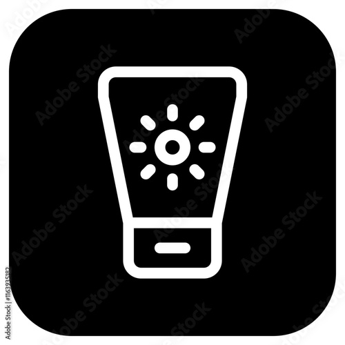 Editable sunblock vector icon. Cosmetics, makeup, skincare, beauty. Part of a big icon set family. Perfect for web and app interfaces, presentations, infographics, etc