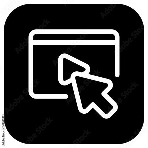 Editable click to play video vector icon. Online learning, course, tutorial. Part of a big icon set family. Perfect for web and app interfaces, presentations, infographics, etc