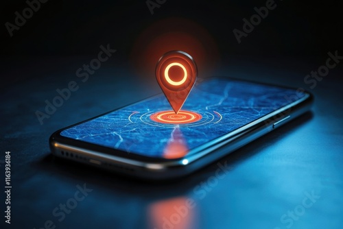 The cell phone exemplifies modern navigation technology with a prominent GPS indicator.
