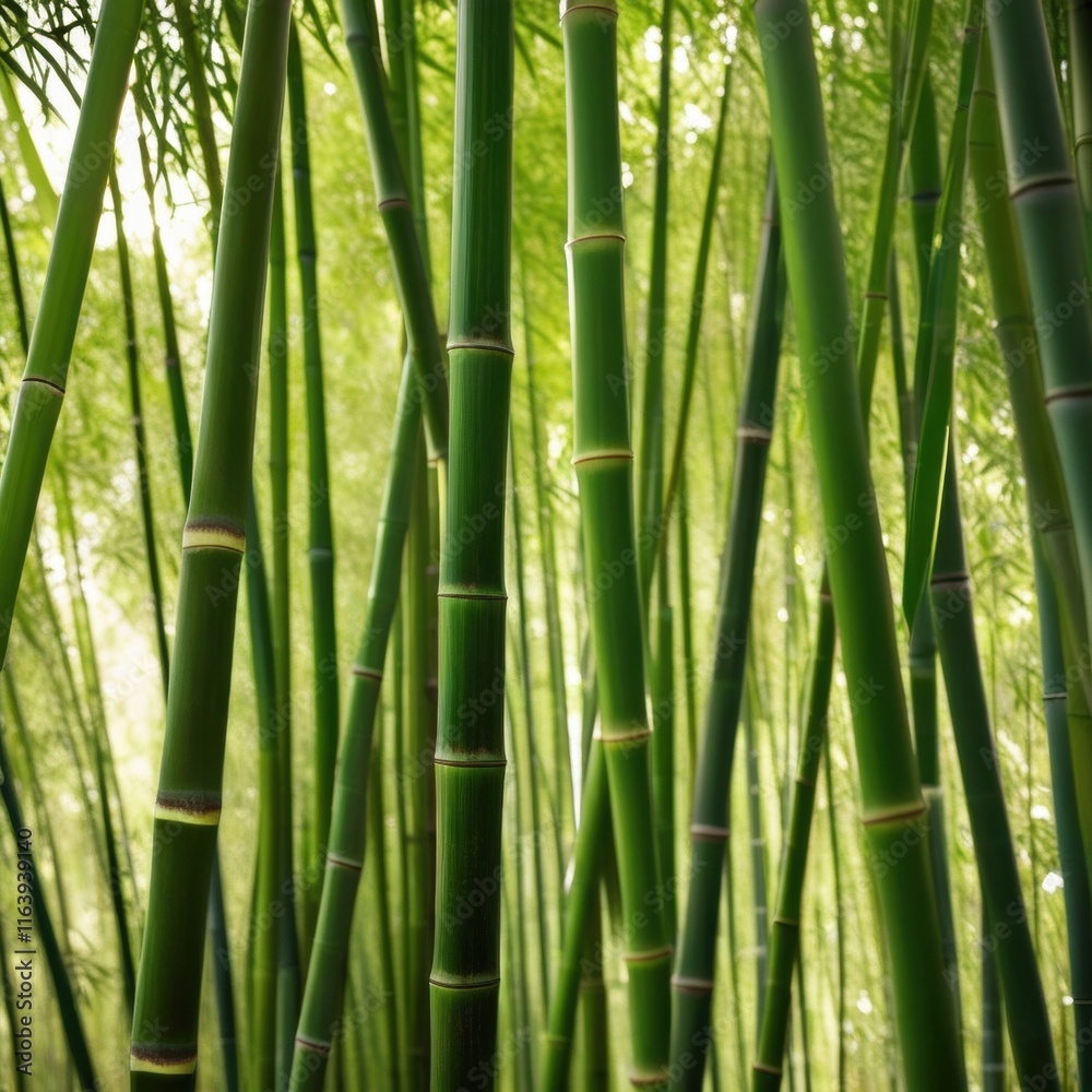 A dense grove of tall, slender bamboo stalks bathed in warm sunlight, creating a serene and tranquil scene. A dense grove of tall, slender bamboo stalks bathed in warm sunlight, creating a serene and tranquil scene.