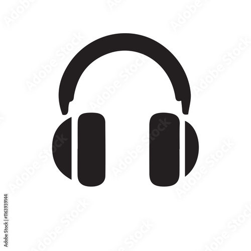 headphones icon on white background