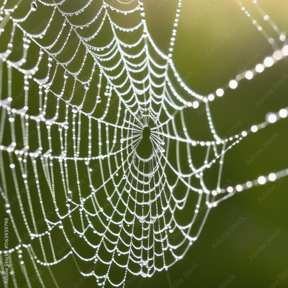 A dew-laden spiderweb shimmers in the darkness capturing the intricate beauty of nature's delicate artistry. A dew-laden spiderweb shimmers in the darkness capturing the intricate beauty of nature's delicate artistry.