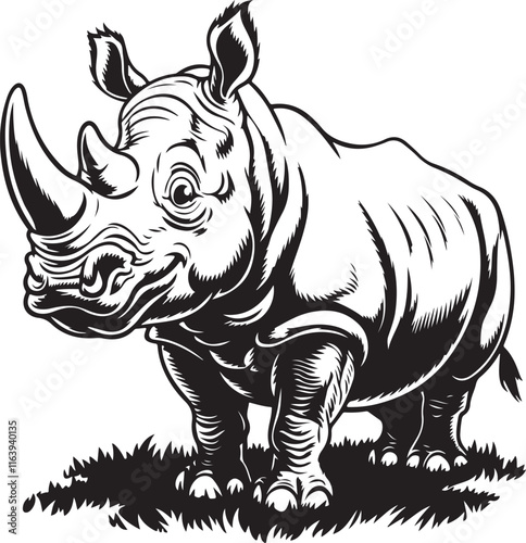 Rhinoceros Silhouette Vector Design