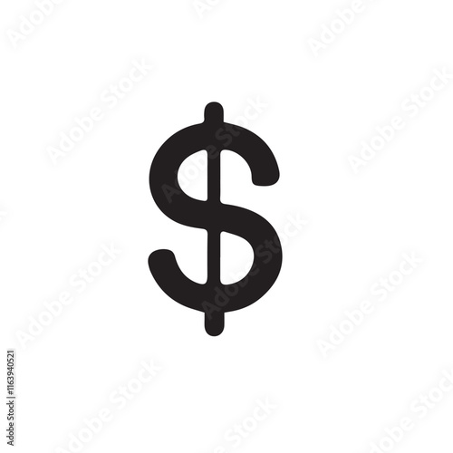 dollar symbol on white background