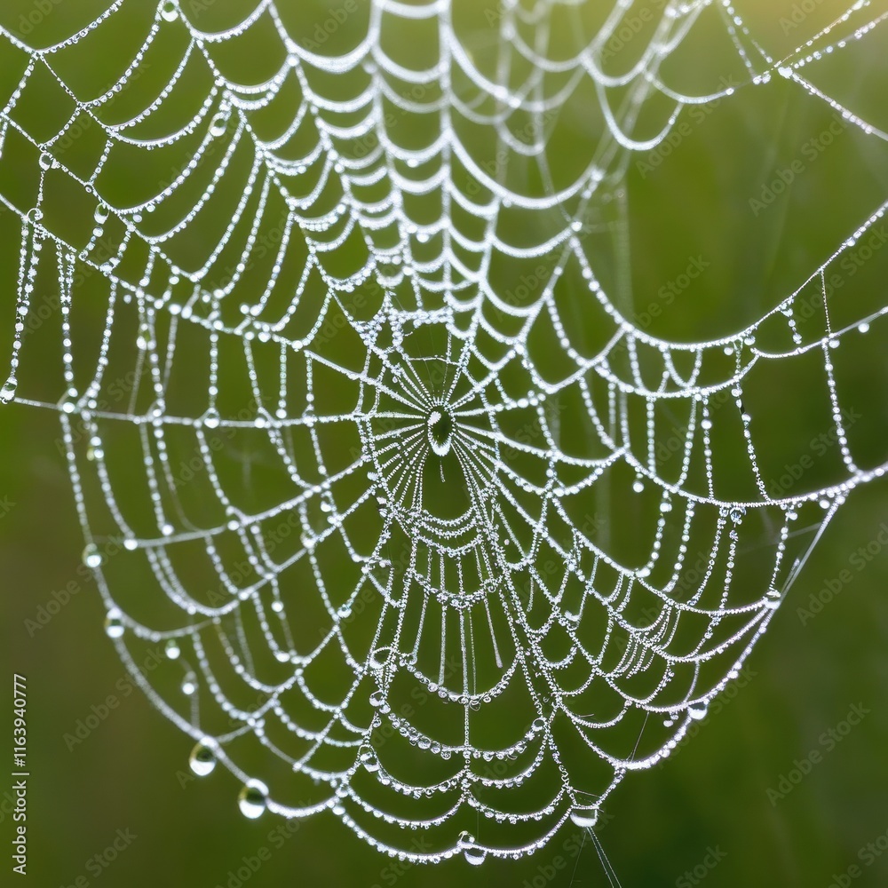 A dew-laden spiderweb shimmers in the darkness capturing the intricate beauty of nature's delicate artistry. A dew-laden spiderweb shimmers in the darkness capturing the intricate beauty of nature's delicate artistry.