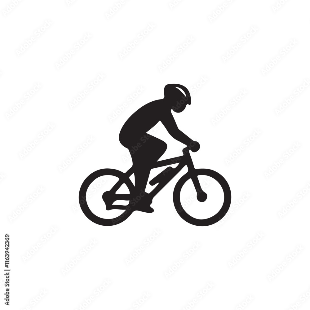 Obraz premium silhouette of a cyclist