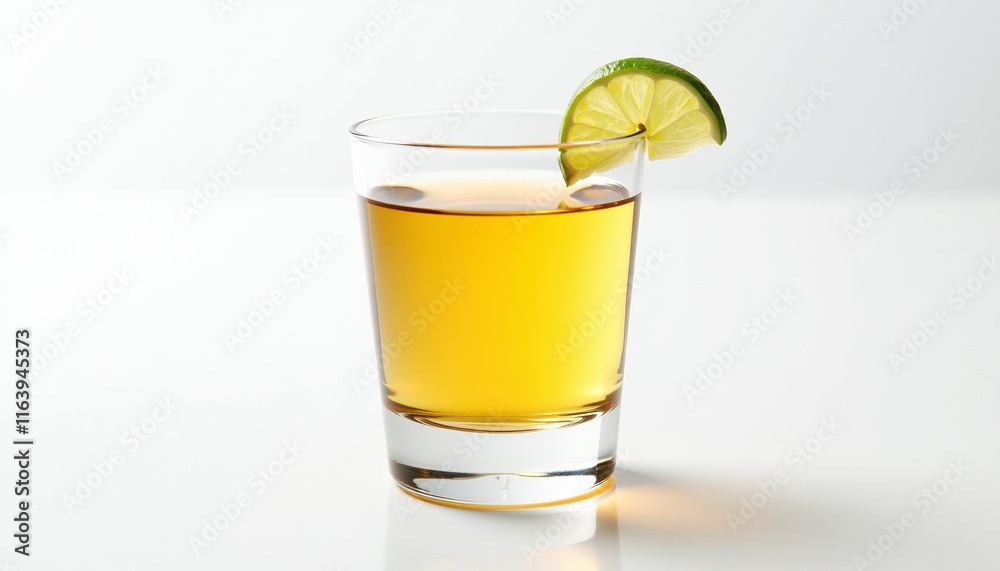 Golden Tequila Shot with Lime Golden Tequila Shot with Lime