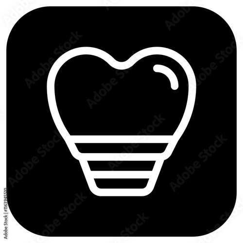 Editable dental implant vector icon. Dentistry, healthcare, medical. Part of a big icon set family. Perfect for web and app interfaces, presentations, infographics, etc
