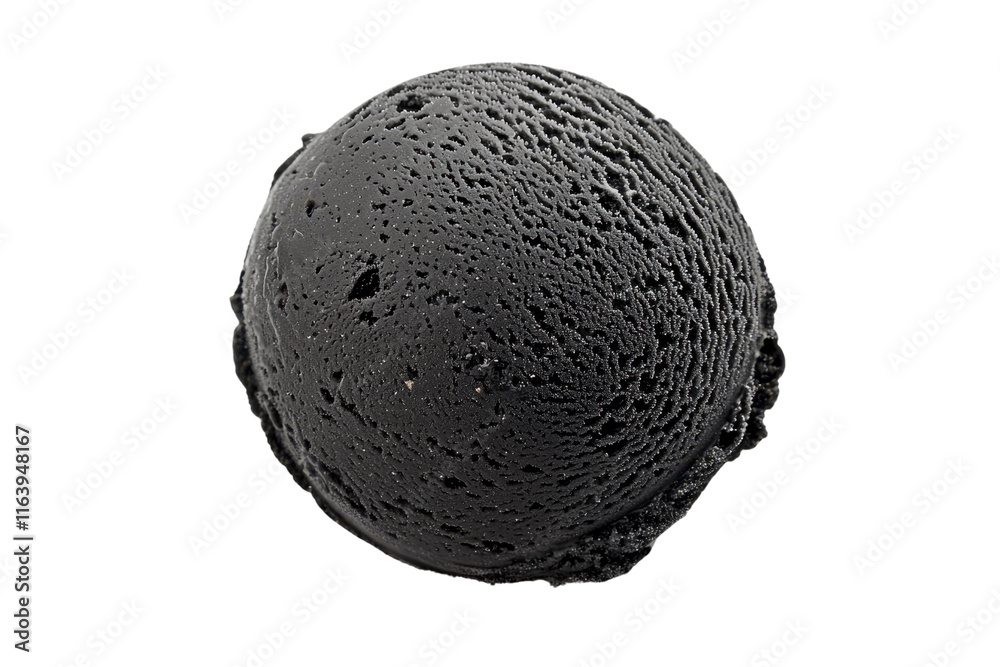 Obraz premium A spherical object displaying a textured surface, showcasing intricate details and patterns.