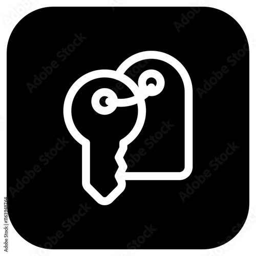 Editable room key vector icon. Part of a big icon set family. Perfect for web and app interfaces, presentations, infographics, etc