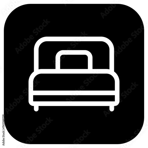 Editable single bed vector icon. Part of a big icon set family. Perfect for web and app interfaces, presentations, infographics, etc